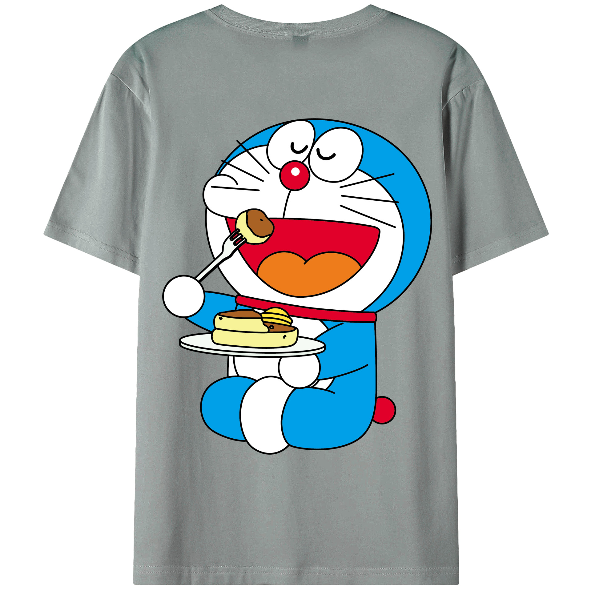 （画像用） ドラえもん Doraemon 綿100％ メンズ半袖Tシャツ（バックプリント） 通気性